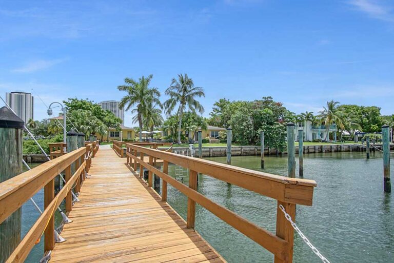 Private dock at the Ambrosia Singer Island facility